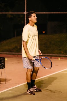 A Man Playing Tennis